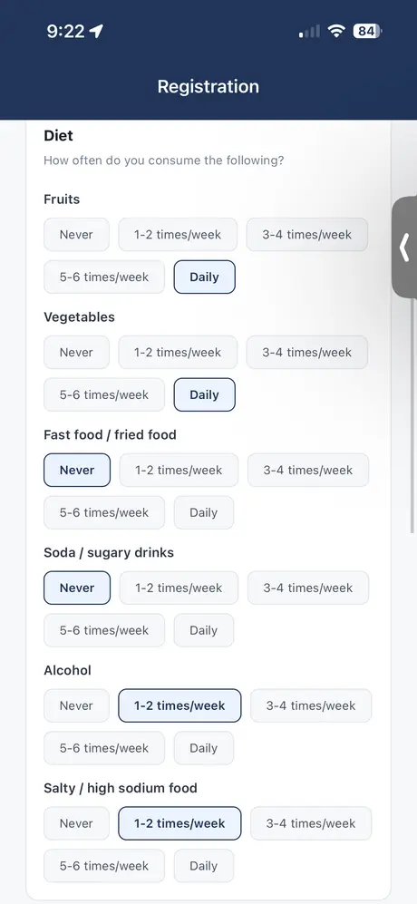 Diet questions